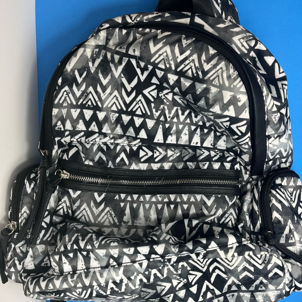 Black and white backpack